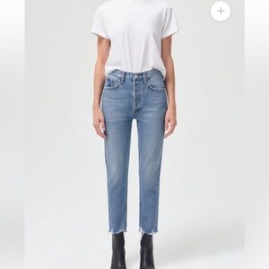 AGOLDE’S RILEY HIGH RISE STRAIGHT CROP IN HAVEN